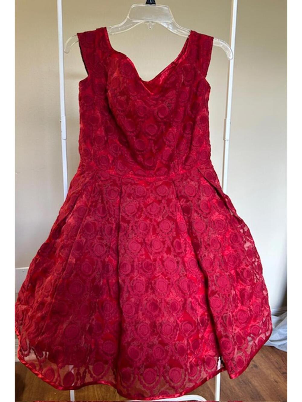 Hell Bunny Limited Edition Red Lace Dress Size Small